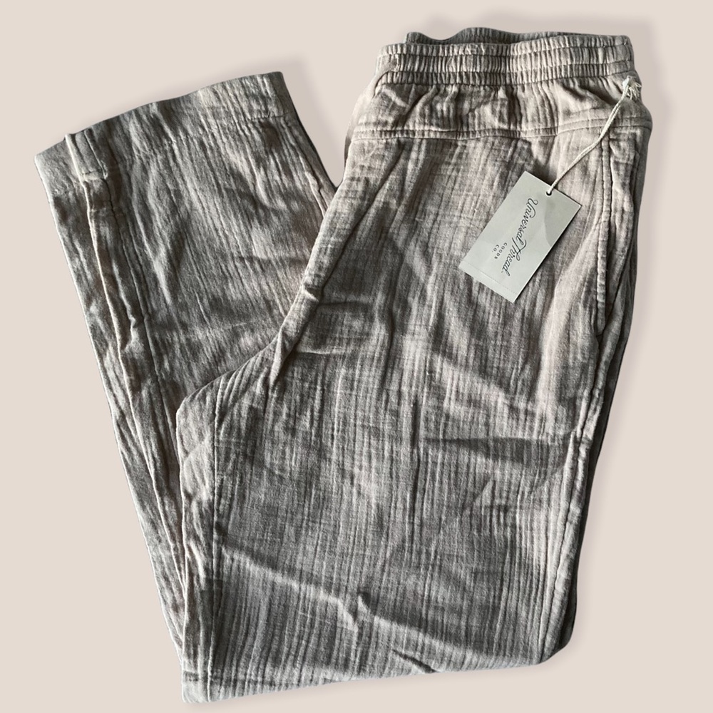 Universal Thread Beige Linen Pants (S) Crushed Stone